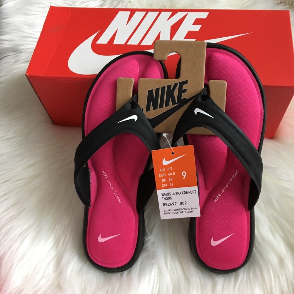 NEW Nike Ultra Comfort thong sandals -pink - Picture 2 of 7